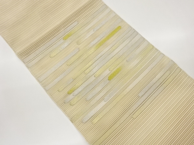 JAPANESE KIMONO / NAGOYA OBI FOR SUMMER / WOVEN HORIZONTAL STRIPE 